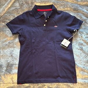 NWT Girls Vineyard Vines for Target Navy Blue Polo Shirt L (10/12)